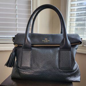 Kate Spade Southport Avenue Carmen Pebbled Black Leather Satchel